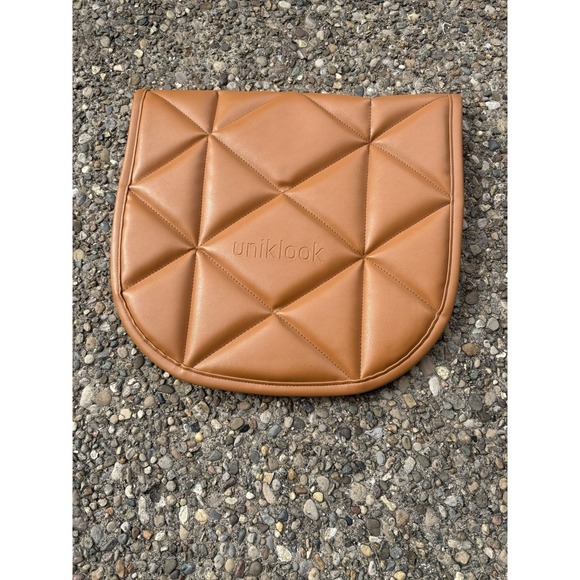 UNIKLOOK Padded Quilted Vegan Faux Leather Baby Changing Mat in Brown, Unused - Picture 5 of 5
